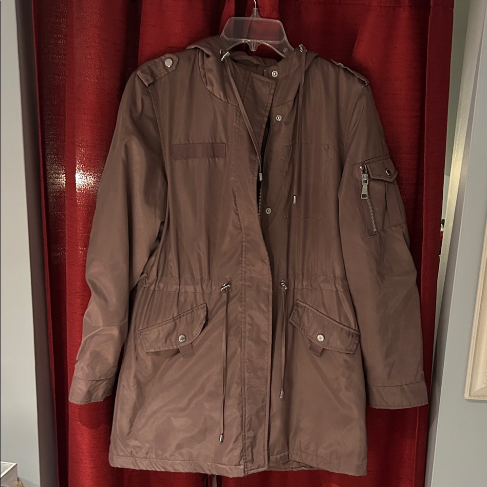 Women’s Mauve, Pink Hooded Utility Anorak Jacket
